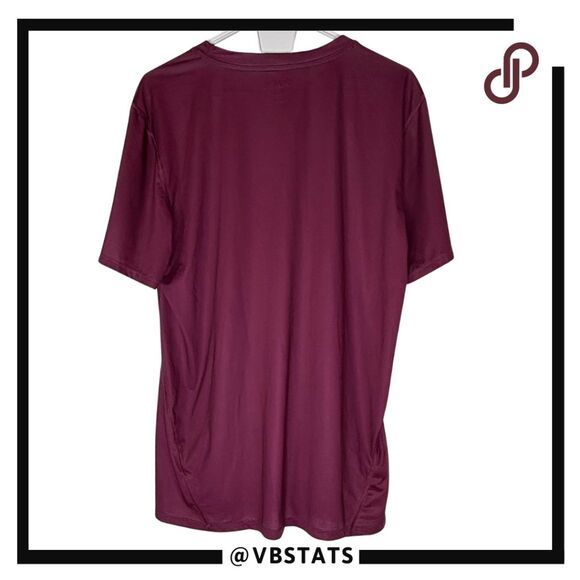 Doxa Men's Troy Miles Short Sleeve Athletic Running T-Shirt Maroon Size Large - Picture 5 of 11